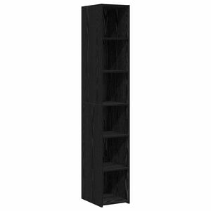 vidaXL Highboard Schwarz Eichen-Optik 30 x 41 x 185 cm Holzwerkstoff