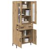 vidaXL Highboard mit Schubladen 2 pcs Artisan-Eiche Holzwerkstoff