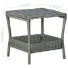 vidaXL 3-tlg. Garten-Lounge-Set mit Auflagen Poly Rattan Hellgrau