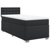 vidaXL Boxspringbett mit Matratze Schwarz 80x200 cm Kunstleder