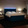 vidaXL Boxspringbett mit Matratze Blau 200x200 cm Samt