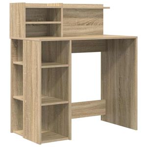 vidaXL Schreibtisch Sonoma-Eiche 90 x 48 x 101,5 cm Holzwerkstoff
