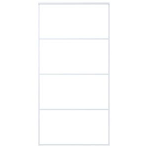 vidaXL Schiebet&uuml;r ESG Glas und Aluminium 102,5x205 cm Wei&szlig;