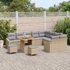 vidaXL Gartensofa-set mit Kissen 12 pcs Beige Poly-Rattan