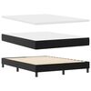 vidaXL Boxspringbett mit Matratze Schwarz 140 x 190 cm Kunstleder