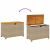 vidaXL Gartentruhe Beige 110x55x63 cm Poly Rattan Akazienholz