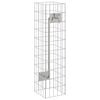 vidaXL Gabionen Wasserhahn 4 stk. Silber 25 x 25 x 100 cm
