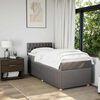 vidaXL Boxspringbett mit Matratze Taupe 90x200 cm Stoff