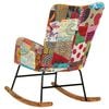 vidaXL Schaukelsessel Mehrfarbig Patchwork Canvas