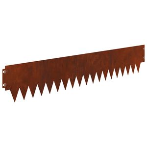 vidaXL Rasenkante 20 stk. 103 x 20 cm Stahl Rostoptik