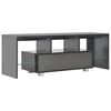 vidaXL TV-Schrank mit LED-Leuchten Hochglanz-Schwarz 130x35x45 cm