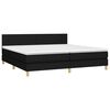 vidaXL Boxspringbett mit Matratze & LED Schwarz 200x200 cm Stoff