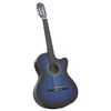 vidaXL 12-tlg. Western Gitarren-Set mit Equalizer und 6 Saiten Blau