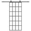 vidaXL Schiebet&uuml;r mit Beschlag Schwarz 90x205 cm ESG-Glas