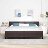 vidaXL Boxspringbett mit Matratze Dunkelbraun 200 x 200 cm Stoff