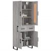 vidaXL Highboard Grau Sonoma 69,5x34x180 cm Holzwerkstoff