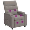 vidaXL Massagesessel mit Liegefunktion Taupe 75 x 95 x 103 cm Stoff