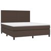 vidaXL Boxspringbett mit Matratze Braun 180x200 cm Kunstleder