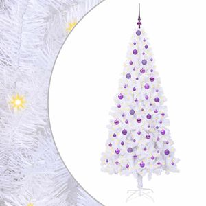 vidaXL K&uuml;nstlicher Weihnachtsbaum Wei&szlig; 210 cm PVC und Stahl