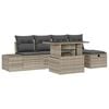 vidaXL Gartensofa-set 6 stk. Hellgrau Poly-Rattan