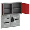 vidaXL Werkzeugschrank-Set 3 pcs Rot Pulverbeschichteter Stahl