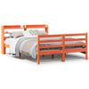 vidaXL Massivholzbett ohne Matratze Wachsbraun 120x200 cm Kiefernholz