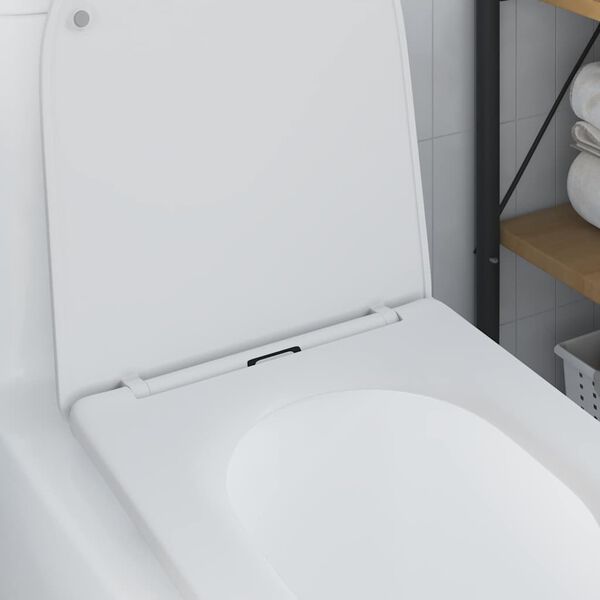vidaXL Toilettensitz Wei&szlig; 44 x 36,4 x 3,4 cm Duroplast