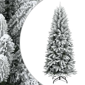vidaXL Weihnachtsb&auml;ume Warmes Wei&szlig; PVC und Plastik und Stahl und PE