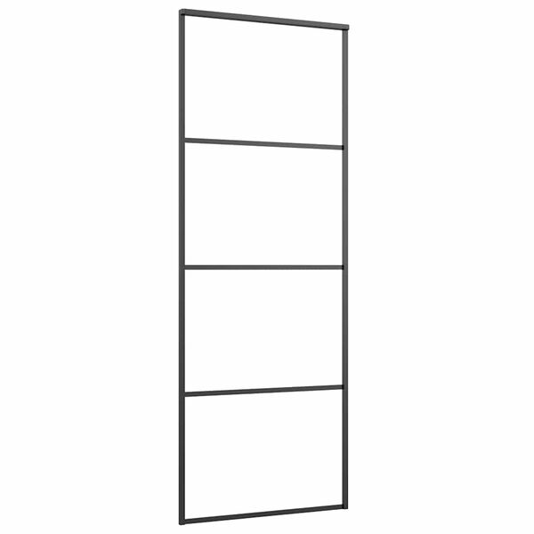 vidaXL Schiebet&uuml;r mit Beschlag 76x205 cm ESG-Glas & Aluminium