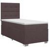 vidaXL Boxspringbett mit Matratze Dunkelbraun 90 x 190 cm Stoff