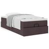 vidaXL Ottoman-Bett mit Matratze Dunkelbraun 90x190 cm Stoff