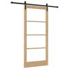 vidaXL Schiebet&uuml;r ORKDAL Nat&uuml;rlich und Schwarz 93 x 202 cm