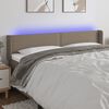 vidaXL LED Kopfteil Taupe 203x16x78/88 cm Stoff
