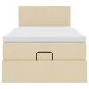 vidaXL Ottoman-Bett mit Matratze Creme 80x200 cm Stoff