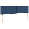 vidaXL Ottoman-Bett mit Matratze Blau 200x200 cm Stoff