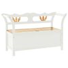 vidaXL Sitzbank Wei&szlig; 107x45x75,5 cm Massivholz Tanne