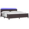 vidaXL Boxspringbett mit Matratze Dunkelbraun 200 x 200 cm Stoff