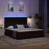 vidaXL Bett mit Stauraum und LED mit LED Schwarz 160 x 200 cm Samt