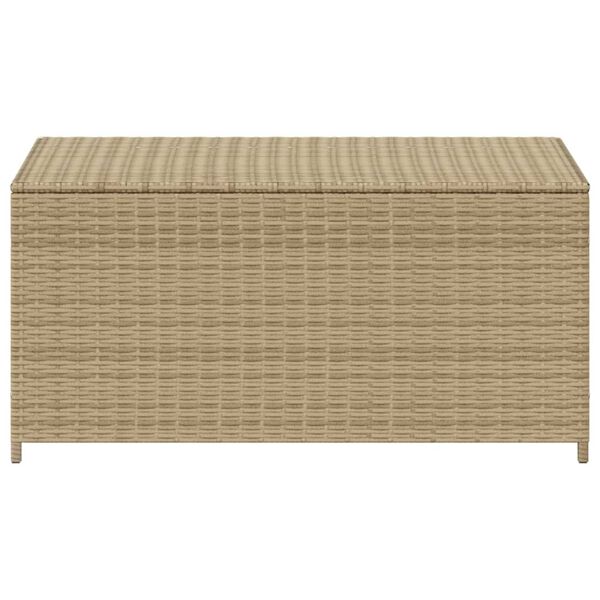 vidaXL Gartentruhe Beige 190L Poly Rattan