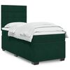 vidaXL Boxspringbett mit Matratze Dunkelgr&uuml;n 100x200 cm Samt