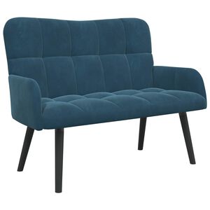 vidaXL Zweisitzer Sofa Blau 115 x 61 x 87 cm Samt