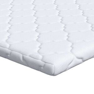vidaXL Kokosnuss Topper Wei&szlig; 70 x 200 cm Jacquard-Stoff