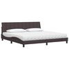 vidaXL Bett mit Matratze "Hanko" Dunkelbraun 200x200 cm Stoff