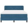 vidaXL Boxspringbett mit Matratze Dunkelblau 160 x 200 cm Samt