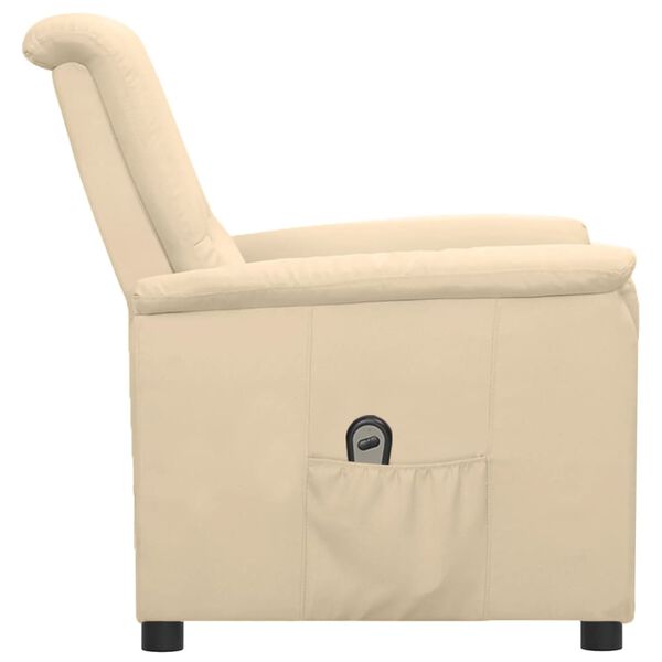 vidaXL Relaxsessel Elektrisch Creme Stoff