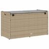 vidaXL Outdoor-Sitzbank mit Stauraum und Kissen Beige 100 cm