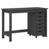 vidaXL Desk und Rolling Cabinet Set MOSS 2 stk. Grau