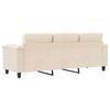 vidaXL 3-Sitzer-Sofa Beige 180 cm Mikrofasergewebe
