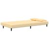vidaXL Schlafsofa 2-Sitzer mit 2 Kissen Creme Samt