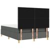 vidaXL Boxspringbett mit Matratze Dunkelgrau 160 x 200 cm Stoff